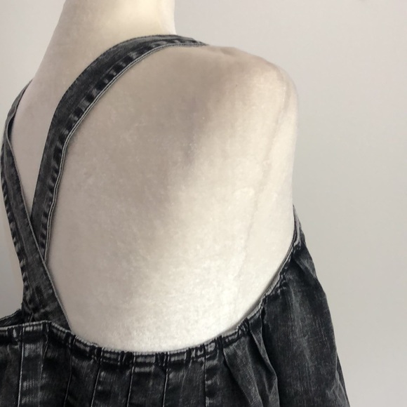 Free People black Marina denim top Medium NWT - Picture 5 of 12